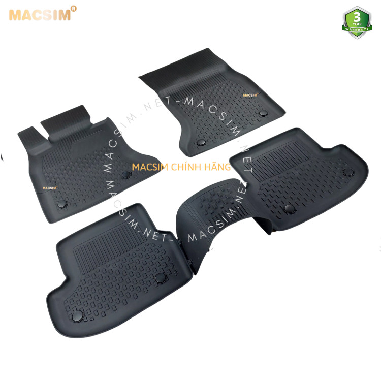 Thảm lót sàn ô tô nhựa TPE Silicon BMW 5 Series f10 2010-2015 Black Nhãn hiệu Macsim