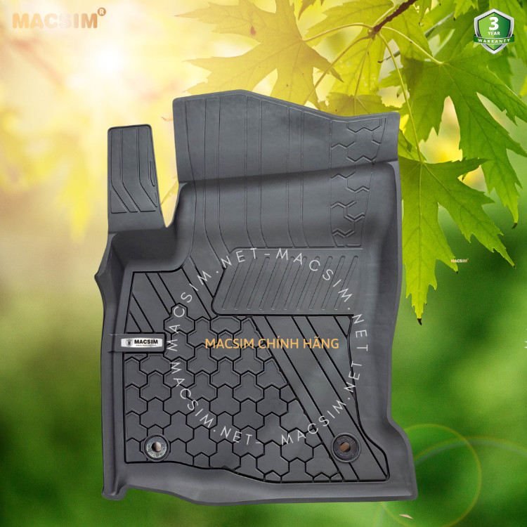 Thảm lót sàn ô tô nhựa TPE Silicon Toyota Hilux 2016-2022+Black Nhãn hiệu Macsim