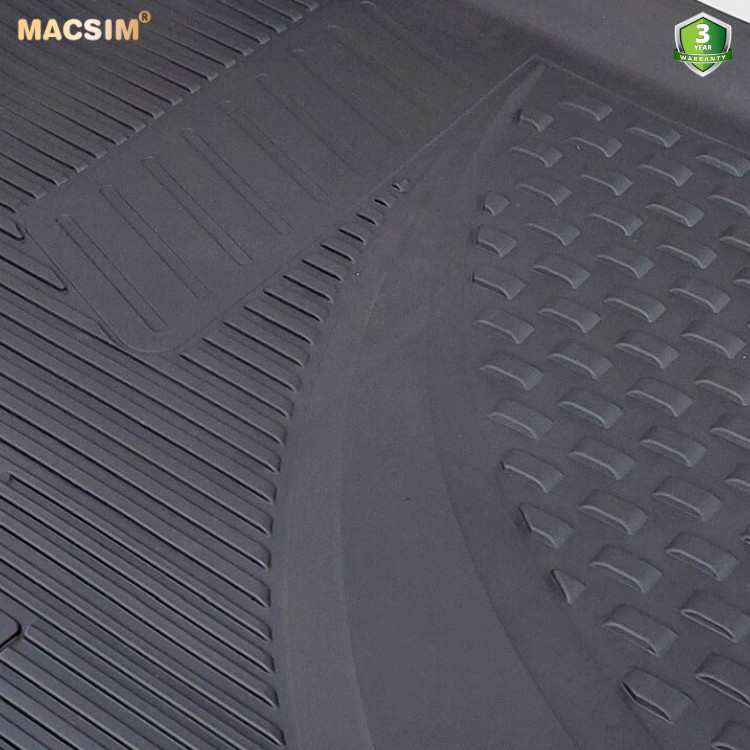 Thảm lót sàn ô tô nhựa TPE Silicon Hyundai Kona 2017+ Black Nhãn hiệu Macsim
