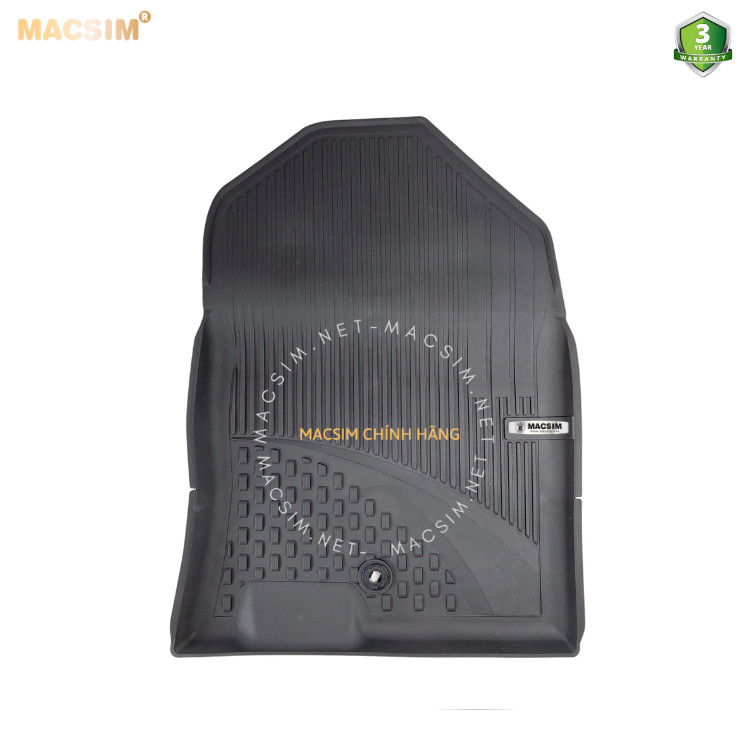 Thảm lót sàn ô tô nhựa TPE Silicon Hyundai Kona 2017+ Black Nhãn hiệu Macsim