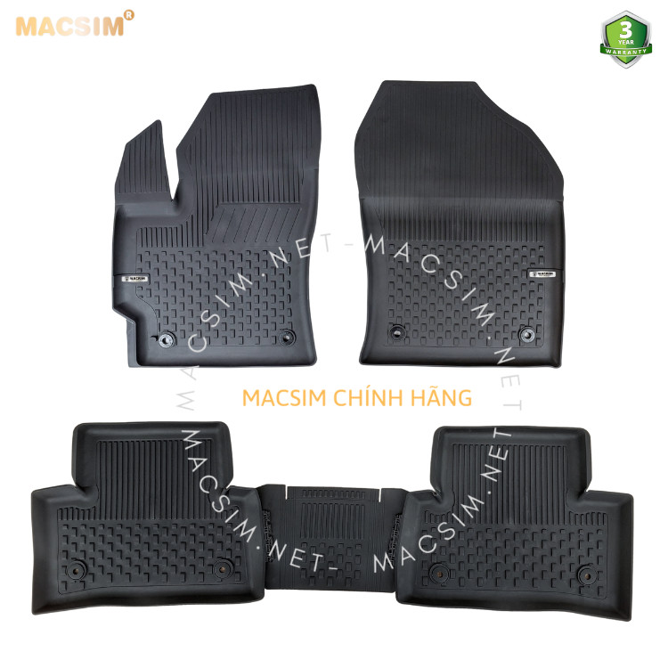 Thảm lót sàn ô tô nhựa TPE Silicon Corolla Hatchback 2019+ Black Nhãn hiệu Macsim