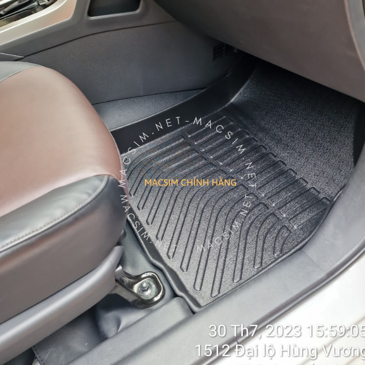 Thảm lót sàn xe ô tô Mitsubishi Xpander New sd Nhãn hiệu Macsim chất liệu nhựa TPE cao cấp màu đen