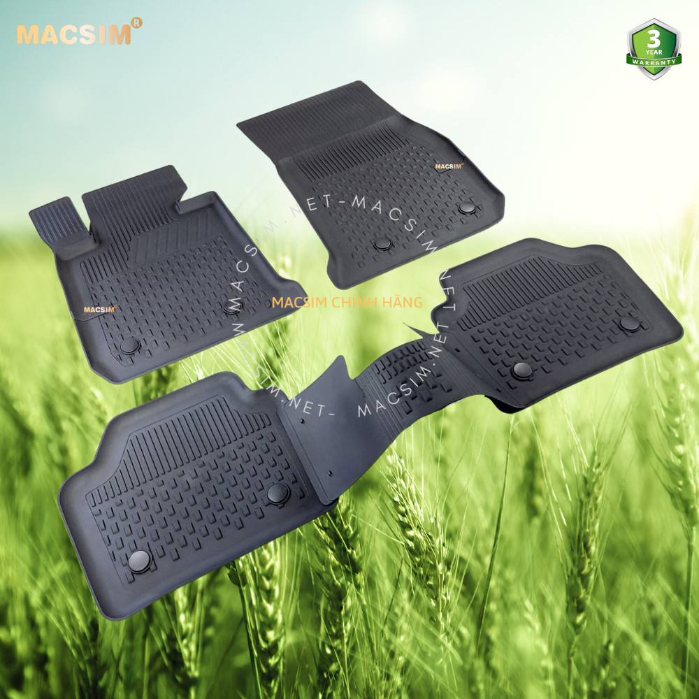 Thảm lót sàn ô tô nhựa TPE Silicon BMW F32 4 Series Coupe 2013+ Black  Nhãn hiệu Macsim