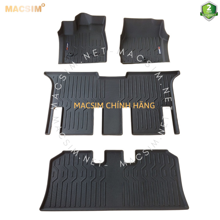 Thảm lót sàn xe ô tô Toyota  Alphard - Nhãn hiệu Macsim chất liệu nhựa TPV cao cấp màu đen(FDW-024) - 3 hàng ghế