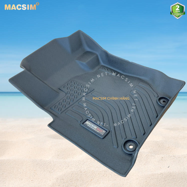 Thảm lót sàn xe ô tô Mitsubishi Pajero Sport 2015 - nay (2 chốt sàn ghế lái thẳng) (sd) Nhãn hiệu Macsim chất liệu nhựa TPE cao cấp màu đen