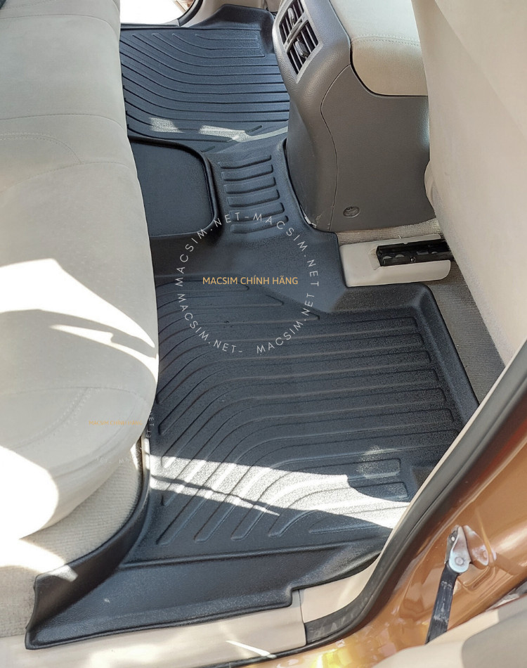 Thảm lót sàn xe ô tô Nissan Navara NP-300/EL 2015+(sd) Nhãn hiệu Macsim chất liệu nhựa TPE cao cấp màu đen