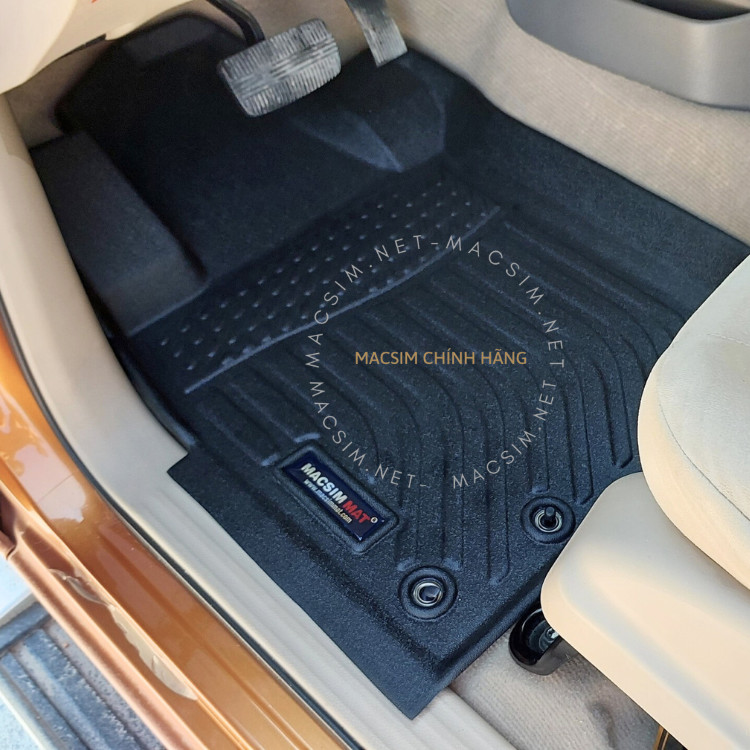 Thảm lót sàn xe ô tô Nissan Navara NP-300/EL 2015+(sd) Nhãn hiệu Macsim chất liệu nhựa TPE cao cấp màu đen
