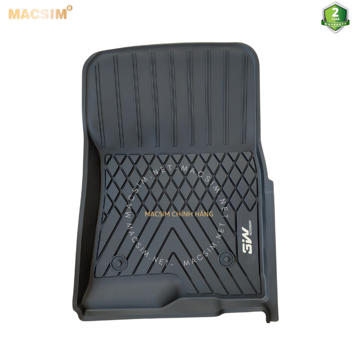 Thảm lót sàn xe ô tô Mitsubishi Pajero 2008+ nhãn hiệu Macsim 3W - chất liệu nhựa TPE đúc khuôn cao cấp - màu đen