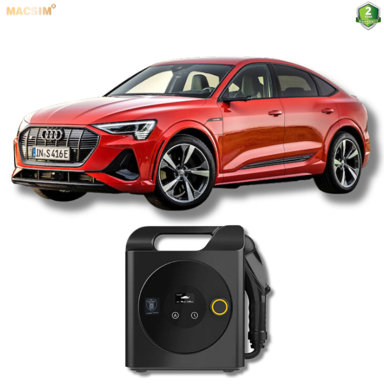 Sạc ô tô điện Audi E-tron ev - Sạc di động cao cấp  3,68KW (6-16A) chính hãng Macsim