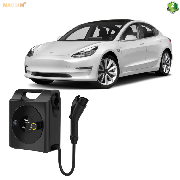 Sạc di động cao cấp ô tô điện Tesla Model 3 ev - Sạc di động cao cấp 3,68KW (6-16A) chính hãng Macsim
