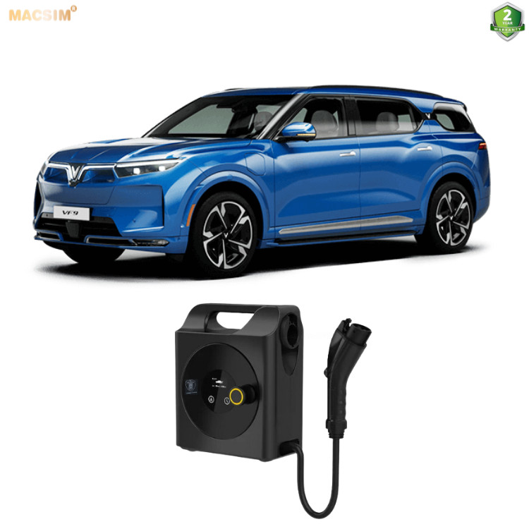 Sạc ô tô điện Vinfast VF9  ev - Sạc di động cao cấp 3,68KW (6-16A) chính hãng Macsim