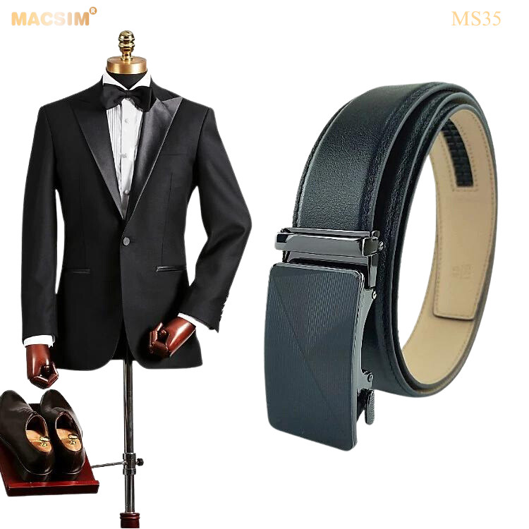 Thắt lưng nam da thật cao cấp nhãn hiệu Macsim MS35