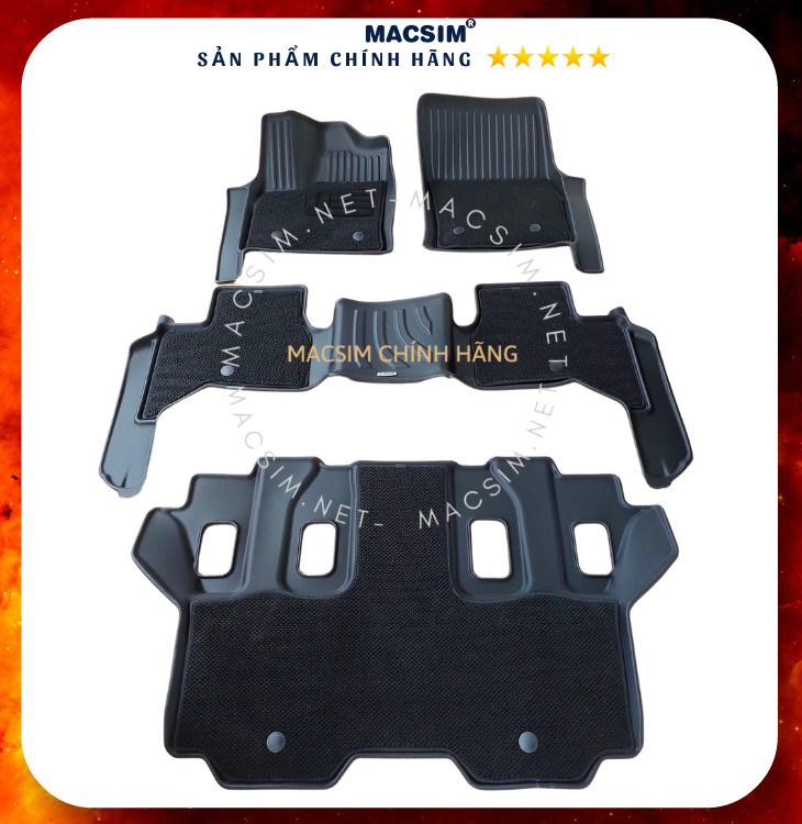 Thảm lót sàn qd ô tô 2 lớp cao cấp dành cho xe Toyota Land cruiser LC300  2022+   nhãn hiệu Macsim  chất liệu TPV