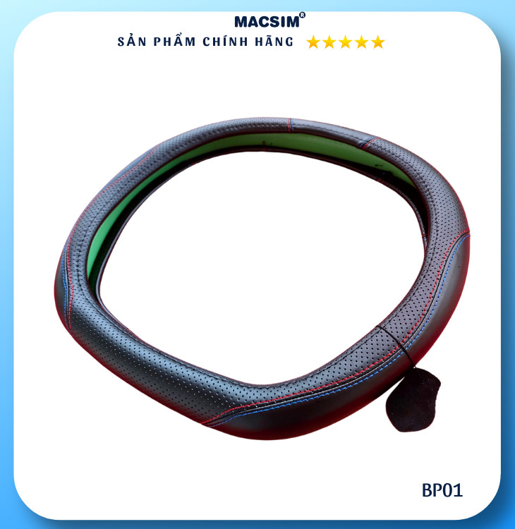 Bọc vô lăng ô tô Macsim mã L996 DDcut da thật cao cấp-khâu tay-lõi silicon