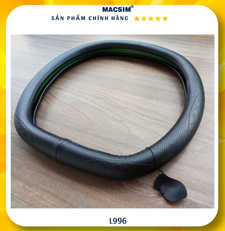 Bọc vô lăng cao cấp Macsim mã DDcut  BP01 chất liệu da thật - Khâu tay 100%