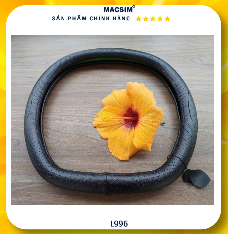 Bọc vô lăng cao cấp Macsim mã DDcut  BP01 chất liệu da thật - Khâu tay 100%