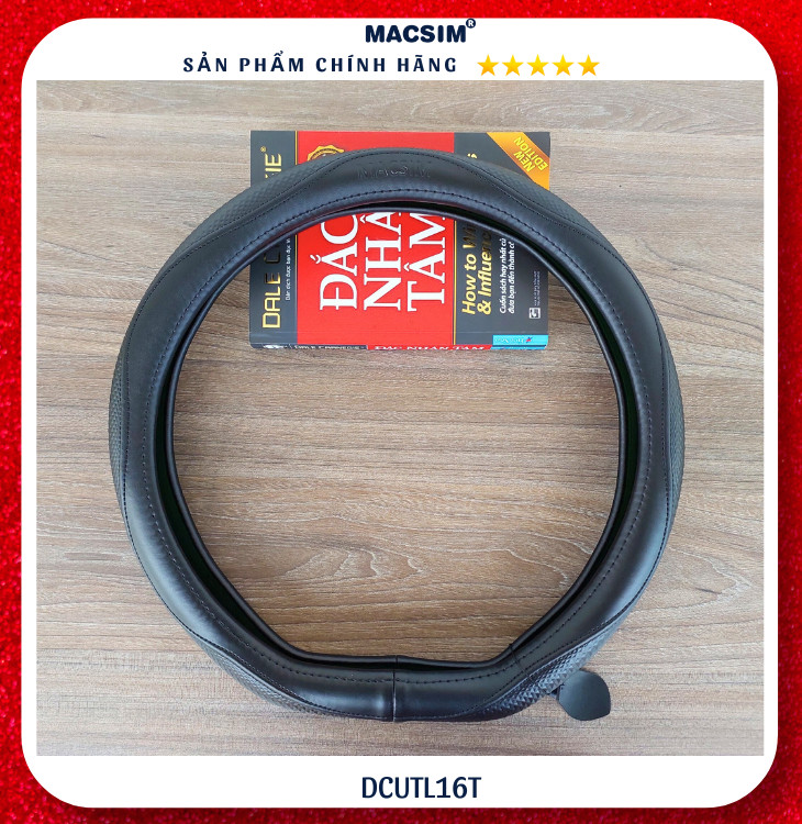 Bọc Vô Lăng Ô Tô VinFast VF8 MACSIM – Dcut L16T-2 – Da thật, lõi cao su non