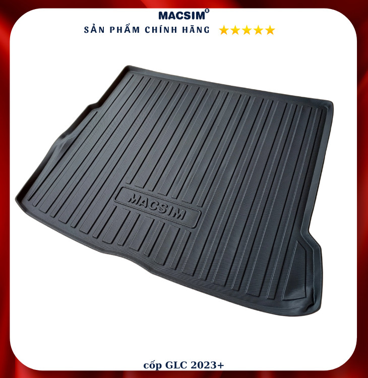 Thảm lót cốp xe ô tô Mercedes GLC 2023+ nhãn hiệu Macsim chất liệu TPV cao cấp