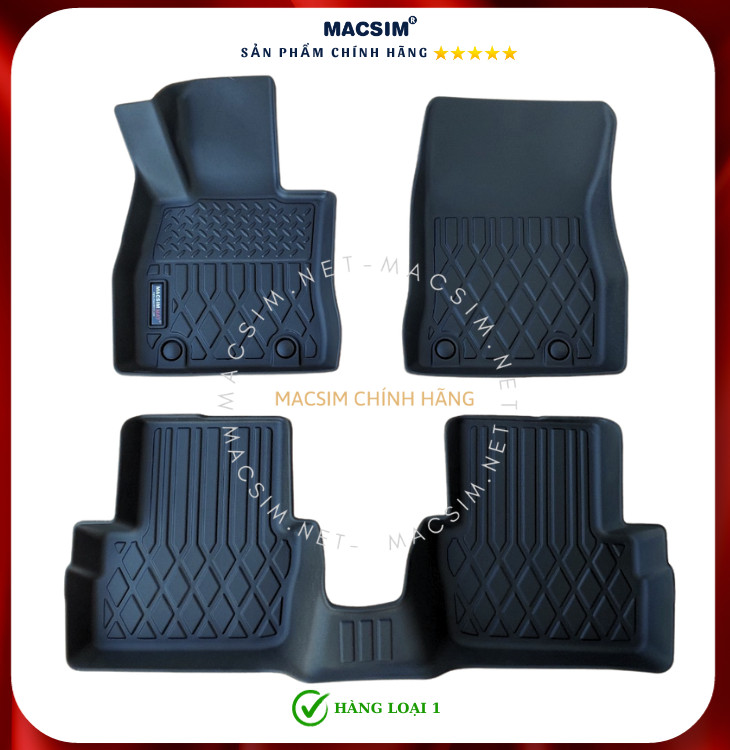 Thảm lót sàn sd1 xe ô tô Mazda 2 2016- nay  Nhãn hiệu Macsim chất liệu nhựa TPE cao cấp màu đen