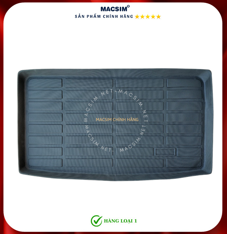 Thảm lót cốp xe ô tô SĐ Toyota Wigo 2023  nhãn hiệu Macsim chất liệu TPE cao cấp màu đen