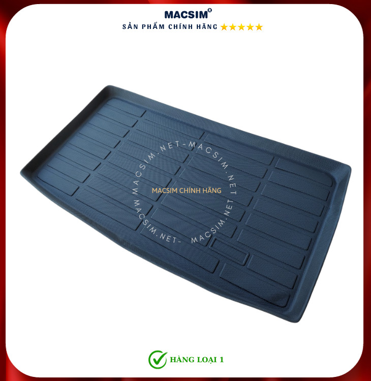 Thảm lót cốp xe ô tô SĐ Toyota Wigo 2023  nhãn hiệu Macsim chất liệu TPE cao cấp màu đen
