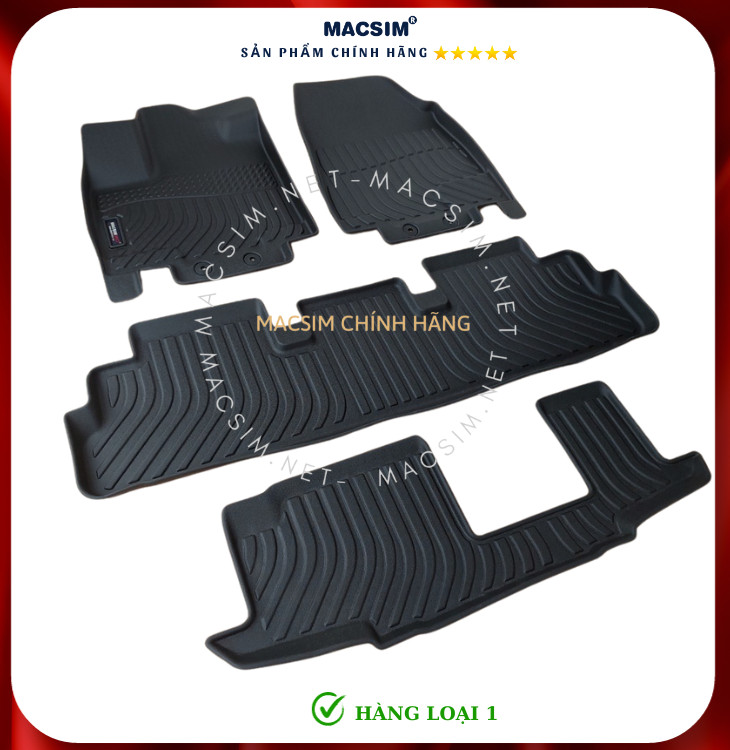 Thảm lót sàn xe ô tô Infiniti QX60 2022+ Nhãn hiệu Macsim chất liệu nhựa TPE cao cấp màu đen