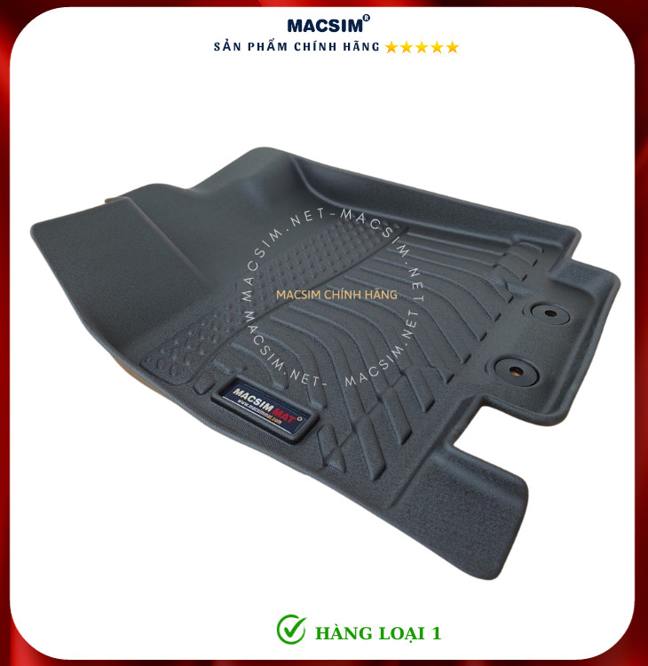 Thảm lót sàn xe ô tô Infiniti QX60 2022+ Nhãn hiệu Macsim chất liệu nhựa TPE cao cấp màu đen