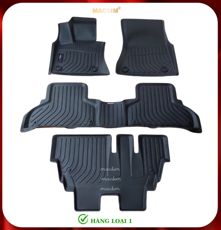 Thảm lót sàn xe ô tô  BMW X5 2013-2018  Nhãn hiệu Macsim chất liệu nhựa TPE cao cấp màu đen