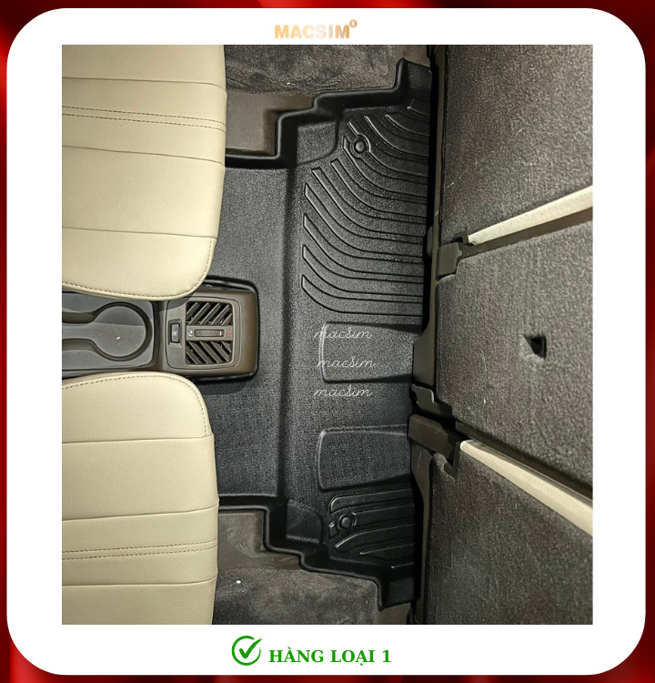 Thảm lót sàn xe ô tô  BMW X5 2013-2018  Nhãn hiệu Macsim chất liệu nhựa TPE cao cấp màu đen