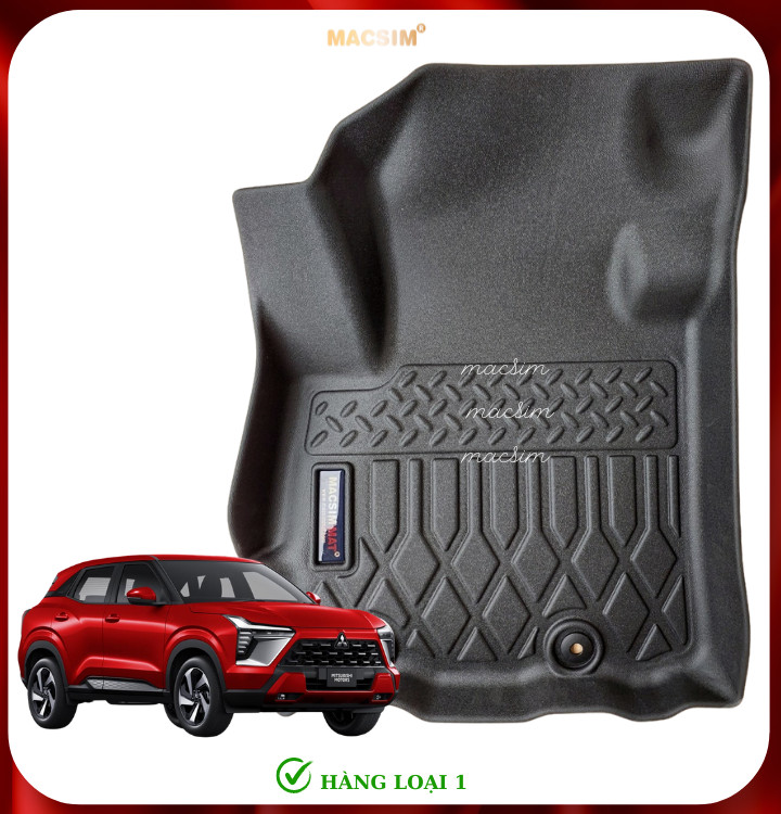 Thảm lót sàn xe ô tô Mitsubishi XFORCE  sd Nhãn hiệu Macsim chất liệu nhựa TPE cao cấp màu đen