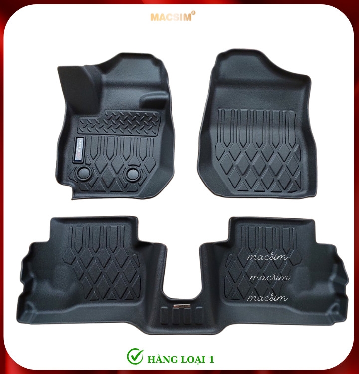 Thảm lót sàn xe ô tô Suzuki Jimny 2018 - nay (sd1) Nhãn hiệu Macsim chất liệu nhựa TPE cao cấp màu đen