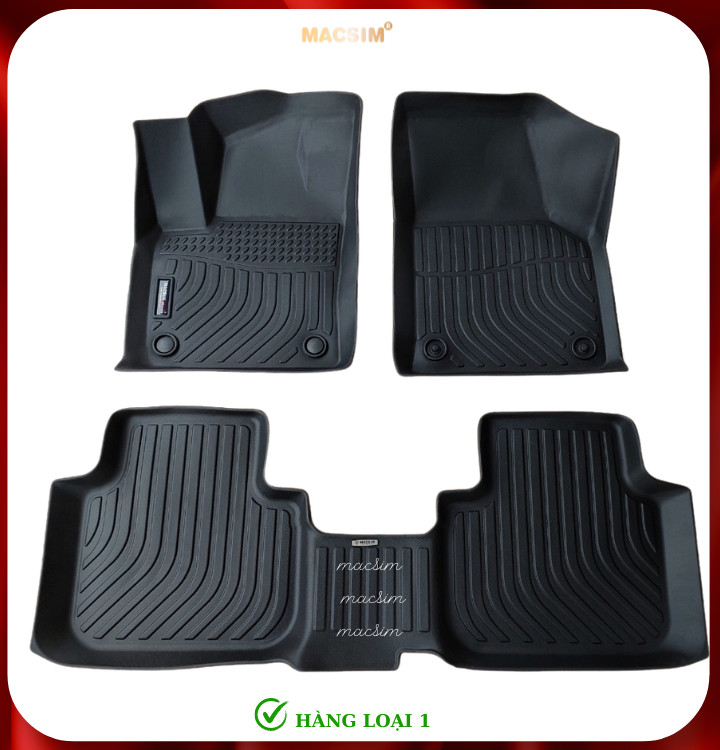 Thảm lót sàn ô tô Volkswagen Teramont X Macsim - Tpe chuẩn phom, Dễ Vệ Sinh (Mã 01)