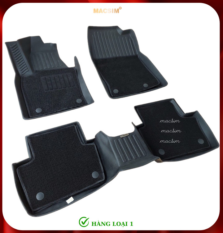 Thảm lót sàn ô tô 2 lớp cao cấp dành cho xe Mazda 3 2019+ (sd2) nhãn hiệu Macsim chất liệu TPE màu đen