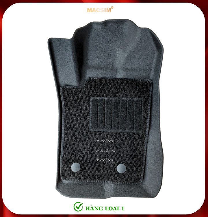 Thảm lót sàn ô tô 2 lớp cao cấp dành cho xe Ford Ranger 2022+ (sd2) nhãn hiệu Macsim chất liệu TPE màu đen