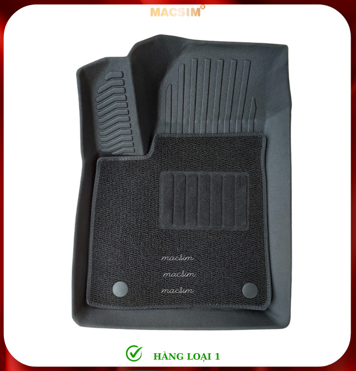 Thảm lót sàn ô tô 2 lớp cao cấp dành cho xe MG HS 2018 - nay (sd2) nhãn hiệu Macsim chất liệu TPE màu đen