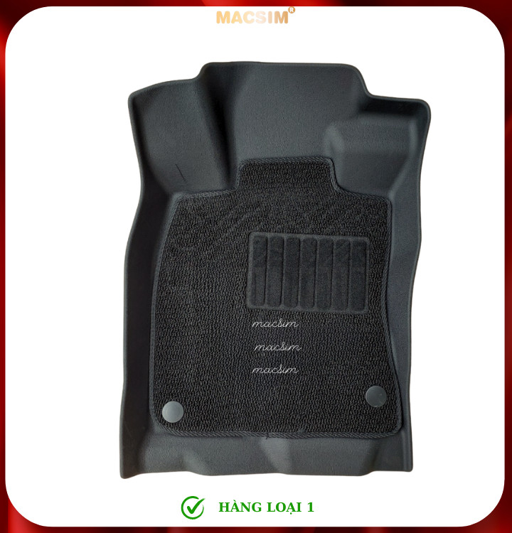 Thảm lót sàn ô tô 2 lớp cao cấp dành cho xe Honda Civic 2022+ (sd2) nhãn hiệu Macsim chất liệu TPE màu đen