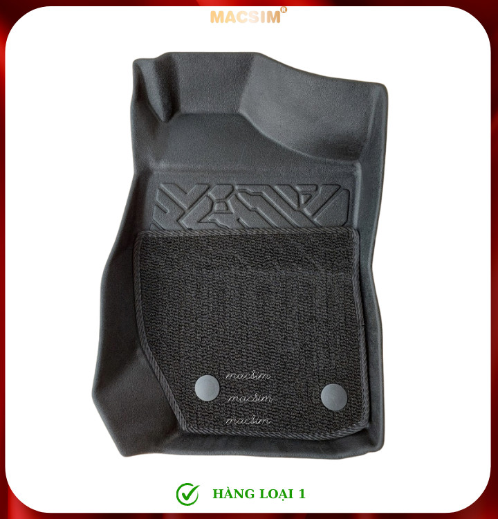 Thảm lót sàn ô tô 2 lớp cao cấp dành cho xe Suzuki Jimny 2018 - nay (sd2) nhãn hiệu Macsim chất liệu TPE màu đen