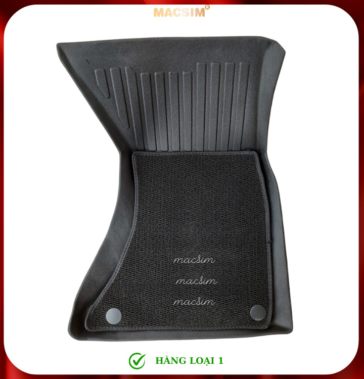 Thảm lót sàn ô tô 2 lớp cao cấp dành cho xe Audi Q5 2010 - 2018 (sd2) nhãn hiệu Macsim chất liệu TPE màu đen