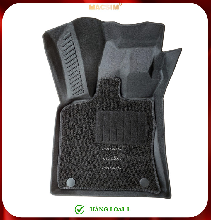 Thảm lót sàn ô tô 2 lớp cao cấp dành cho xe Audi Q5 2010 - 2018 (sd2) nhãn hiệu Macsim chất liệu TPE màu đen