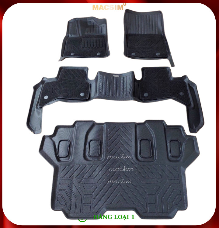 Thảm lót sàn ô tô 2 lớp cao cấp dành cho xe Lexus LX600 (sd2) nhãn hiệu Macsim chất liệu TPE màu đen