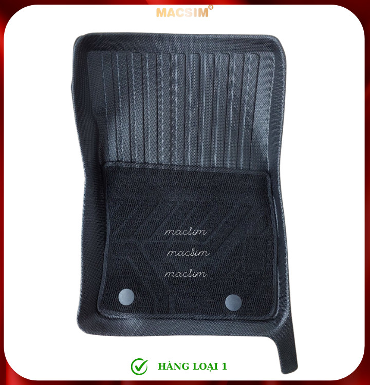 Thảm lót sàn ô tô 2 lớp cao cấp dành cho xe Land cruiser LC300  2022+ (sd2) nhãn hiệu Macsim chất liệu TPE màu đen