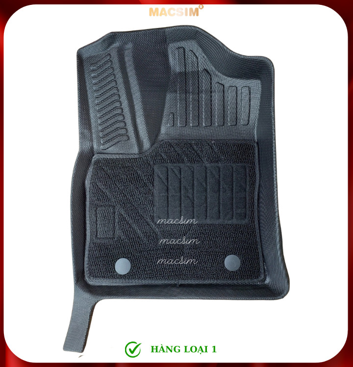 Thảm lót sàn ô tô 2 lớp cao cấp dành cho xe Land cruiser LC300  2022+ (sd2) nhãn hiệu Macsim chất liệu TPE màu đen