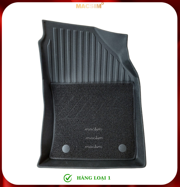 Thảm lót sàn ô tô 2 lớp cao cấp dành cho xe Toyota Corolla Altis 2022+ (sd2) nhãn hiệu Macsim chất liệu TPE màu đen