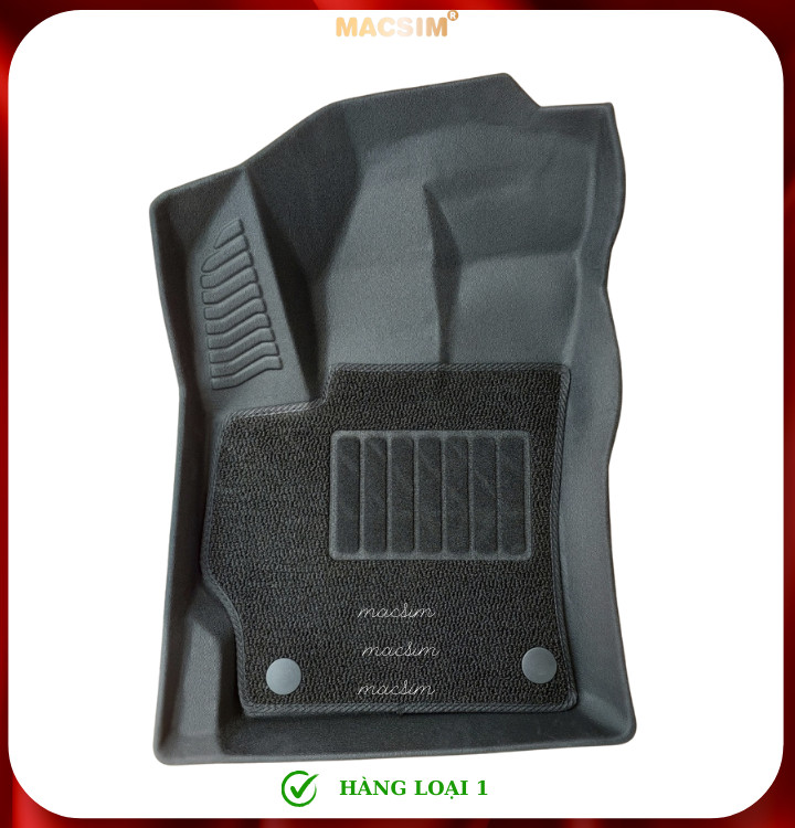 Thảm lót sàn ô tô 2 lớp cao cấp dành cho xe Toyota Corolla Altis 2022+ (sd2) nhãn hiệu Macsim chất liệu TPE màu đen