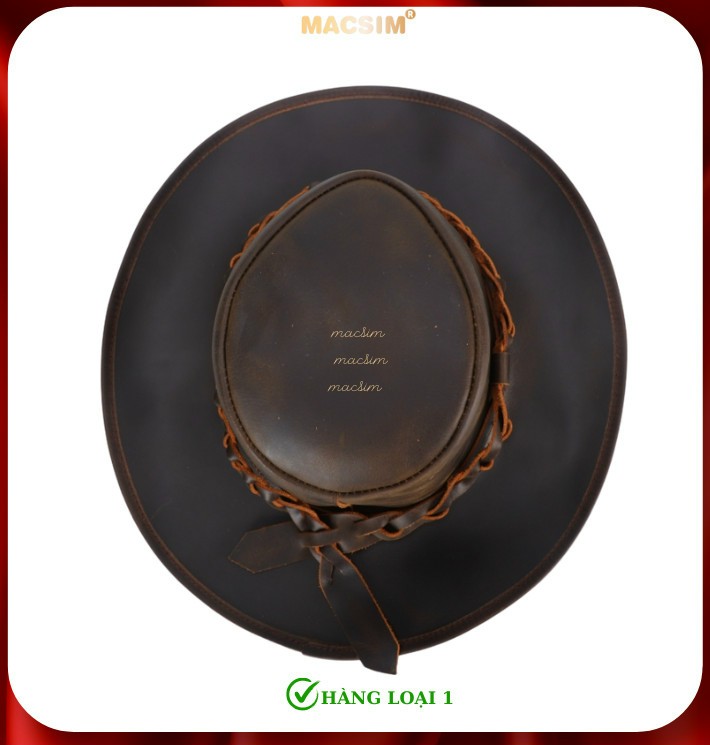 Mũ phớt cao bồi - Mũ cao bồi - Mũ golf thủ - Chất liệu da thô nguyên miếng cao cấp nhãn hiệu Macsim