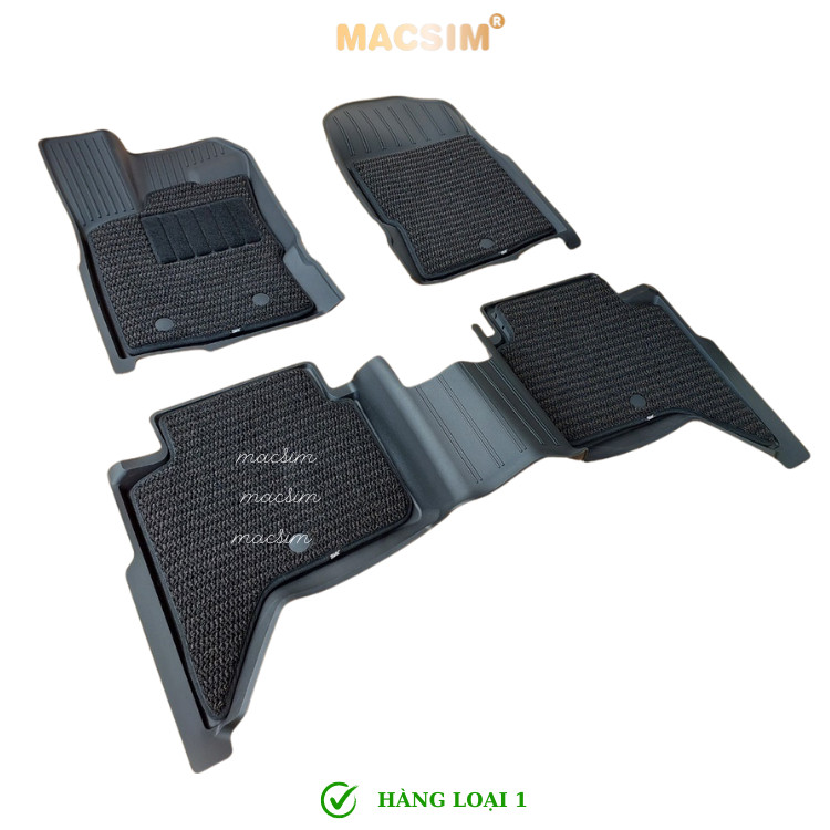 Thảm lót sàn ô tô 2 lớp cao cấp dành cho xe Ford Raptor 2022+ nhãn hiệu Macsim 3w chất liệu TPE