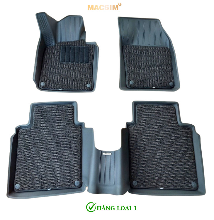 Thảm lót sàn ô tô 2 lớp cao cấp dành cho xe Volvo S90 LWB new nhãn hiệu Macsim 3w chất liệu TPE