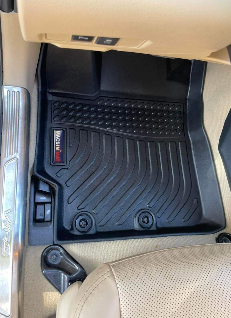 Thảm lót sàn ô tô Toyota Vios 2014 - nay  Macsim - Tpe chuẩn phom, dễ vệ sinh (Mã 01)