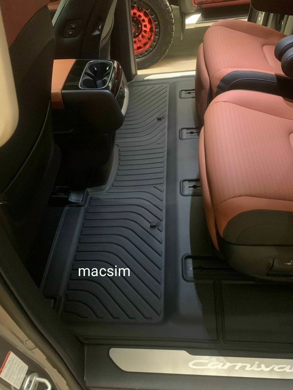 Thảm lót sàn ô tô Kia Carnival 2022   Macsim - TPE chuẩn phom, dễ vệ sinh (Mã 01)