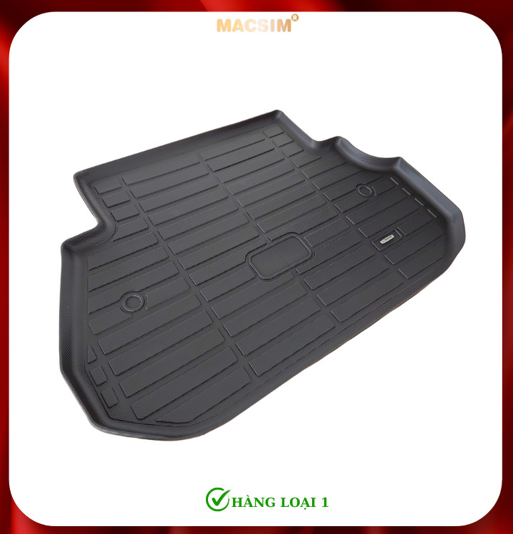 Thảm lót cốp xe ô tô Ford Everest 2008-2015 nhãn hiệu Macsim chất liệu TPE cao cấp màu đen